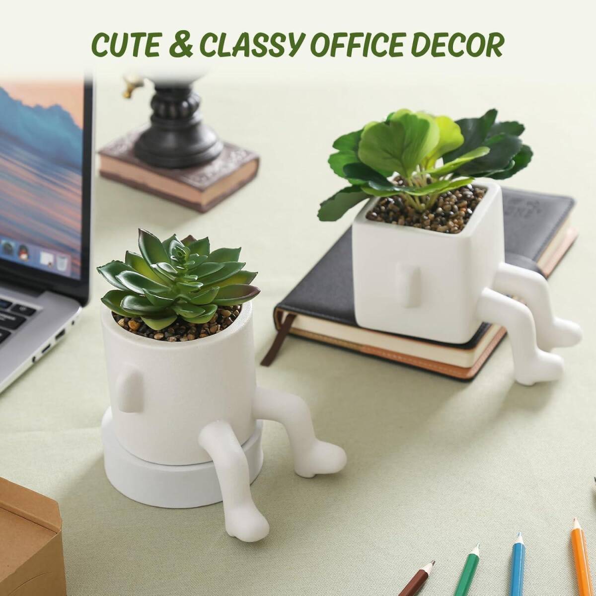 卓上鉢植え テーブルデコレーション(ホワイト)