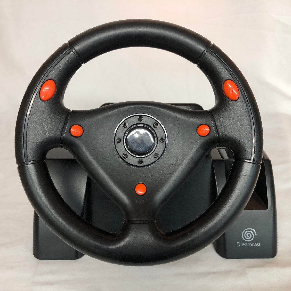【ジャンク品】SEGA(セガ) Dreamcast ドリームキャスト レーシングコントローラ HKT-7400 ※動(dòng)作未確認(rèn) (063111)