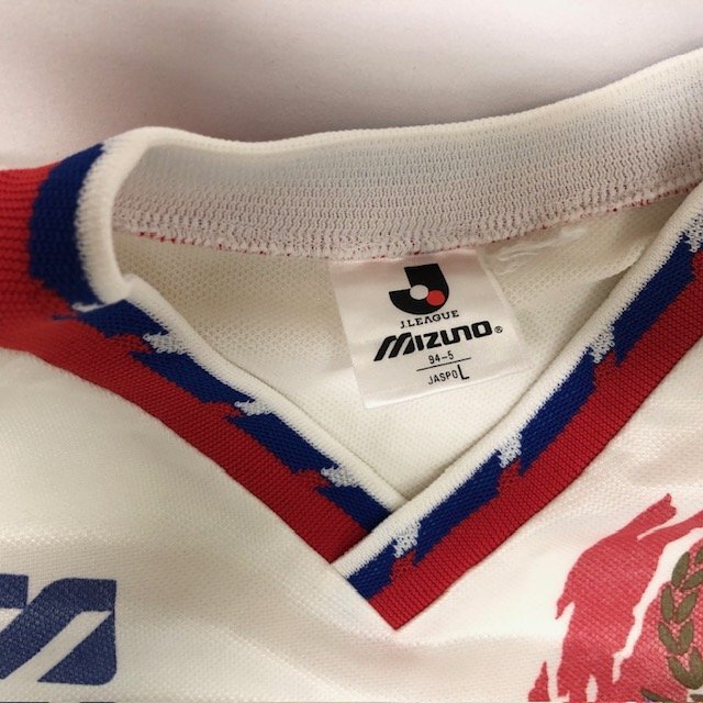 當(dāng)時(shí)物　MIZUNO Jリーグ　橫浜マリノス　レプリカウェア　 サイズL　汚れあり　日本制?。ü芾矸?hào)063103）