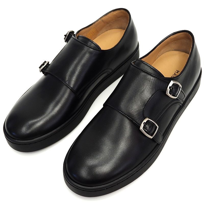 F0609S новый товар MAGNANNI/ двойной monk ремешок кожа спортивные туфли [ размер :38] черный Magna -ni Magna -ni мужской 