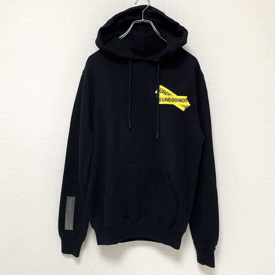 OFF-WHITE クロスアローパーカー ブラック/イエロー 極美品 XS/M相当】オフホワイト OFF-WHITE クロスアロー