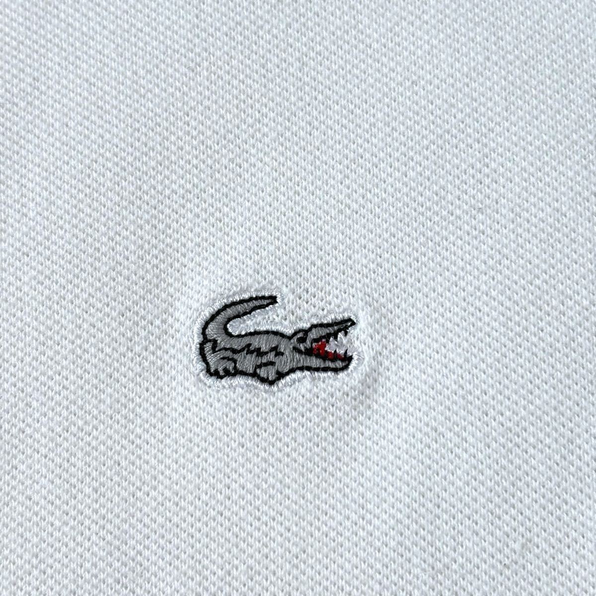 ラコステ LACOSTE ボタンダウン ドゥエボットーニ ストレッチ ビズポロ シャツ 4 (L) ホワイト 半袖 ポロシャツ 白 KH036C