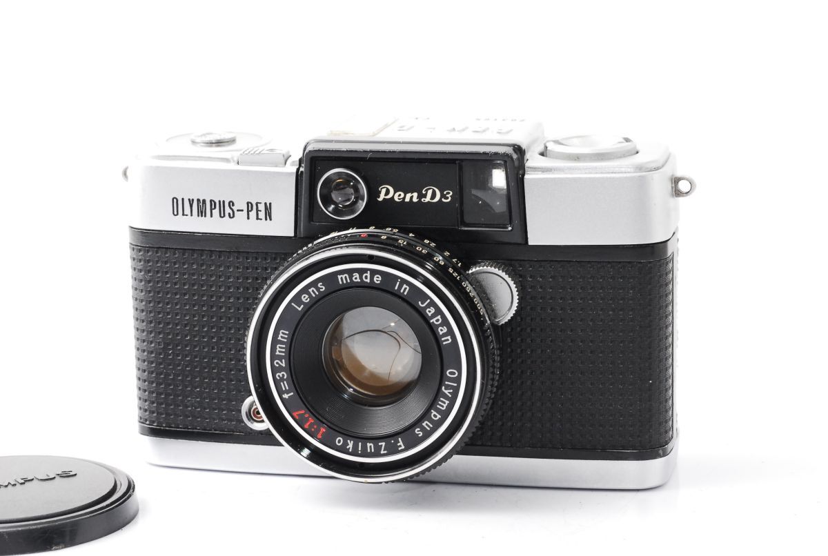 □A OLYMPUS PEN-D3 レンジファインダー F.Zuiko 32mm f1.7 動作確認済 露出計、シャッターOK オリンパス Olympus PEN-D レンジファインダーカメラ a◇ OLYMPUS オリンパス