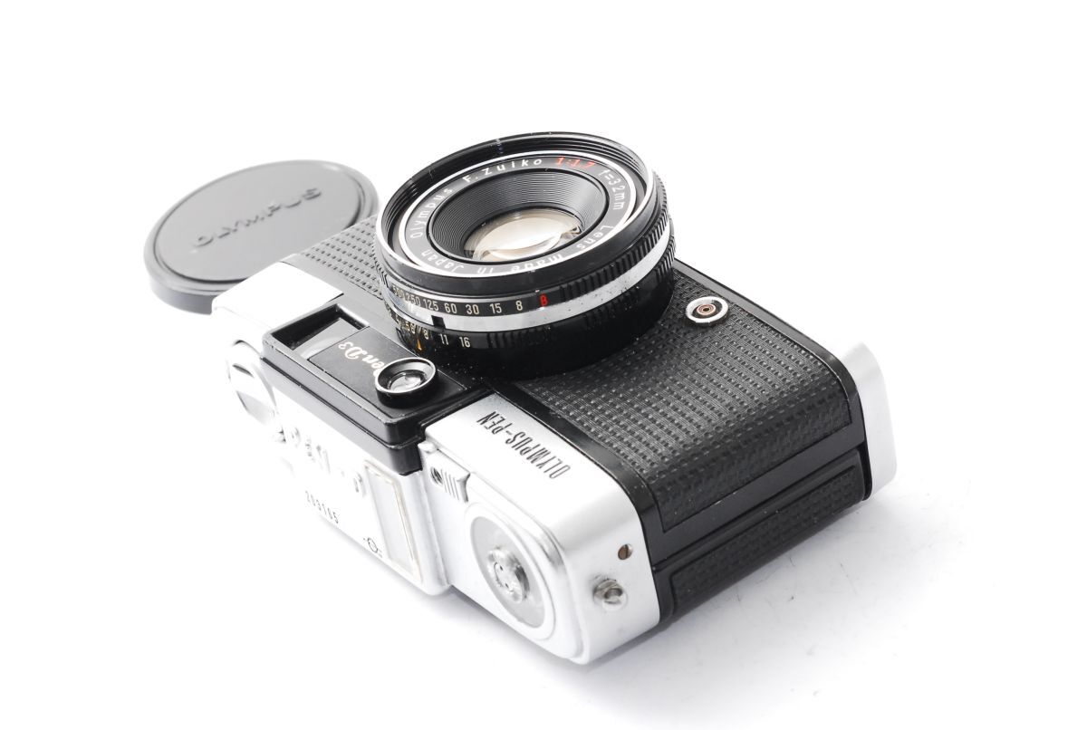 □A OLYMPUS PEN-D3 レンジファインダー F.Zuiko 32mm f1.7 動作確認済 露出計、シャッターOK オリンパス Olympus PEN-D レンジファインダーカメラ a◇ OLYMPUS オリンパス