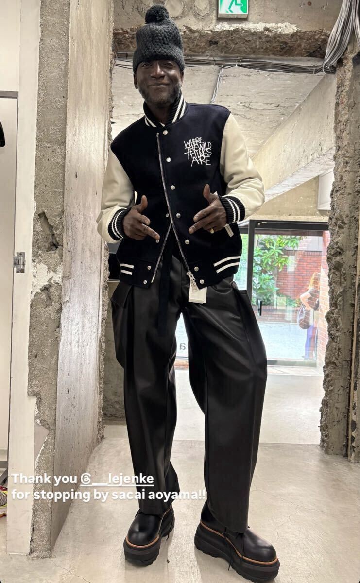 25aw sacai Faux Leather Pants size2 