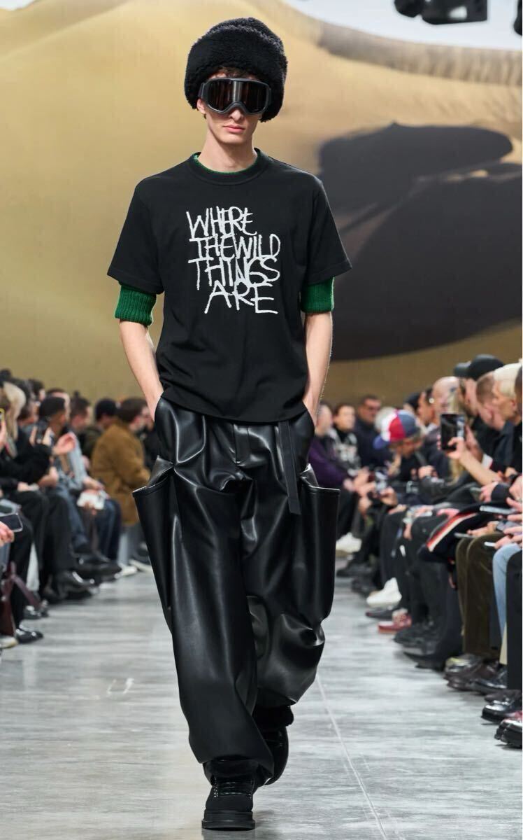 25aw sacai Faux Leather Pants size2 