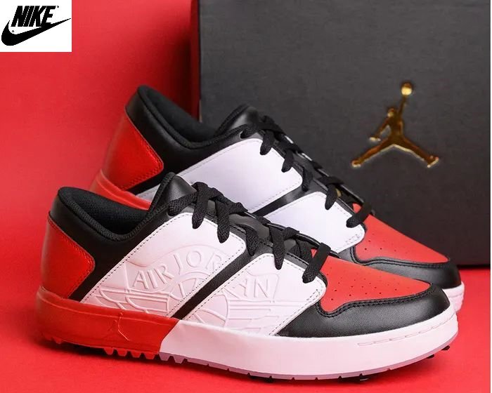 新品 28.5cm ナイキ ゴルフシューズ NIKE JORDAN 赤 黒 白 ジョーダン NU レトロ 1G ゴルフ ブラック ユニバーシティレッド FZ4153-001