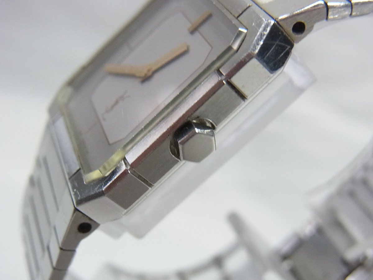 1円～【稼働】イヴ?サンローラン Yves Saint Laurent YSL フォーマルウォッチ 4-107993 ボーイズ 腕時計 クォーツ 2針 レクタンギュラ SS