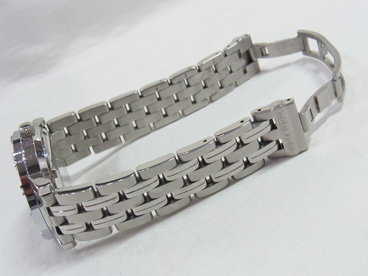 1円～【稼働】ミシェル?ジョルダン Michel Jurdain スケルトン EG-7309A フォーマルウォッチ メンズ 腕時計(jì) オートマ 3針 ラウンド SS 本
