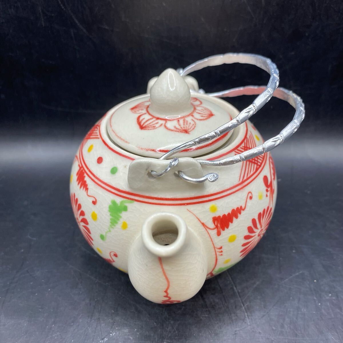 M0602705B バッチャン焼 急須 安南焼 ベトナム アジアン雑貨 ティーポット 茶器 伝統(tǒng)工蕓品 當(dāng)時物 中古品 現(xiàn)狀品