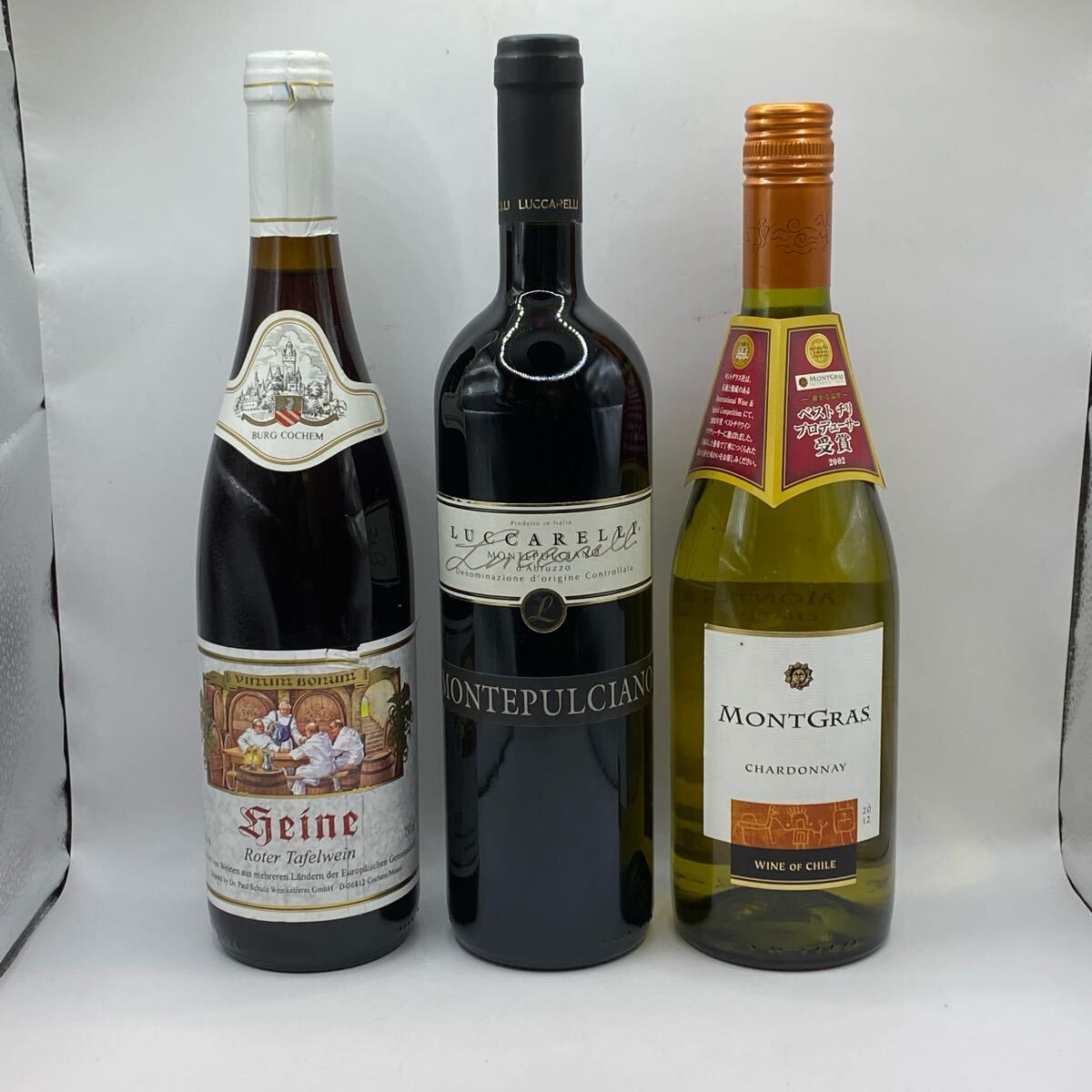 M0607703B ワイン まとめ お酒 MG シャルドネ ルカレッリ モンテプルチャーノ ハイネ ローター ターフェルワイン 當(dāng)時(shí)物 中古品 現(xiàn)狀品