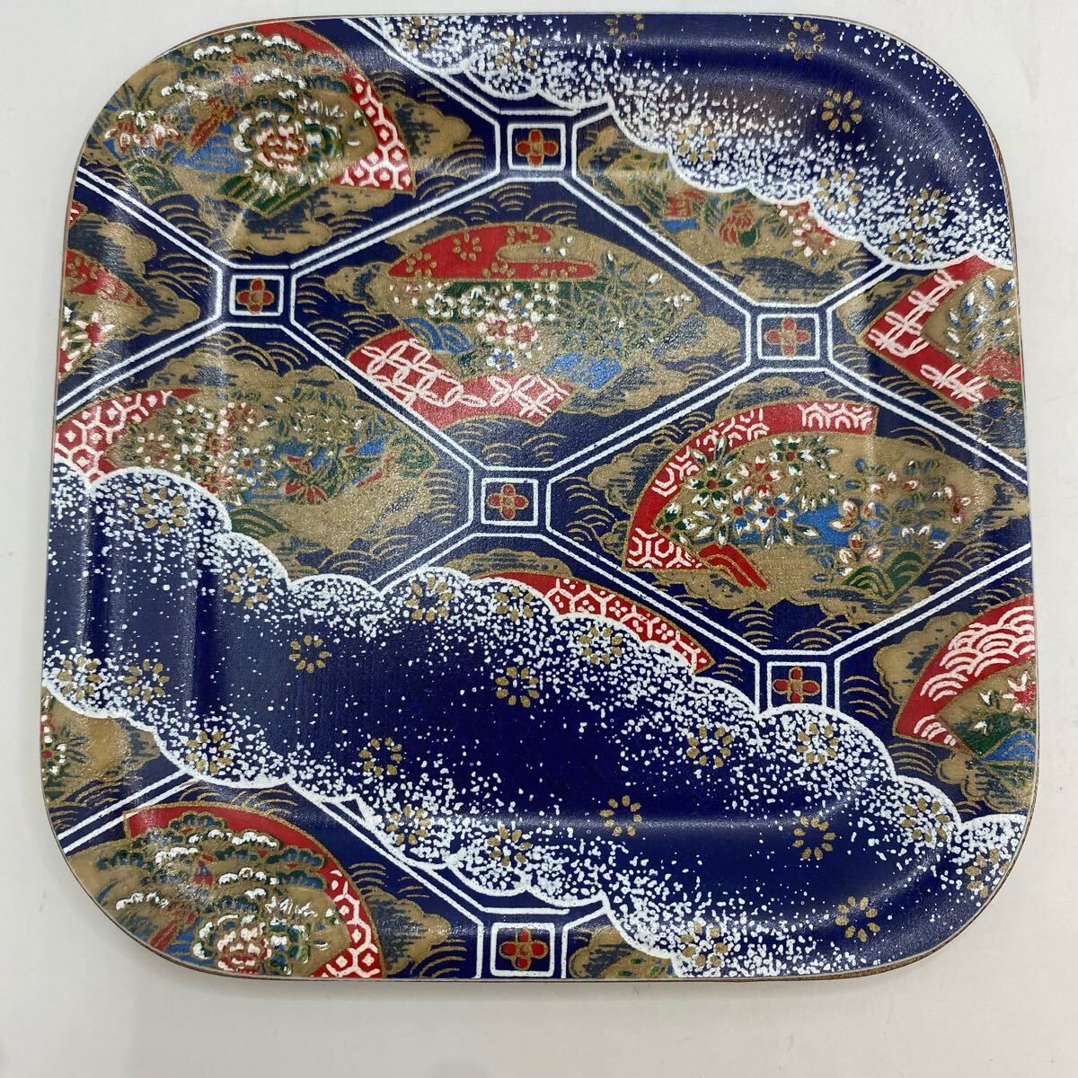 M0617705B 和紙貼りこーすたー コースター 創(chuàng)作民藝 耐熱 防水 特殊加工 工蕓品 伝統(tǒng)工蕓 當時物 中古品 現(xiàn)狀品