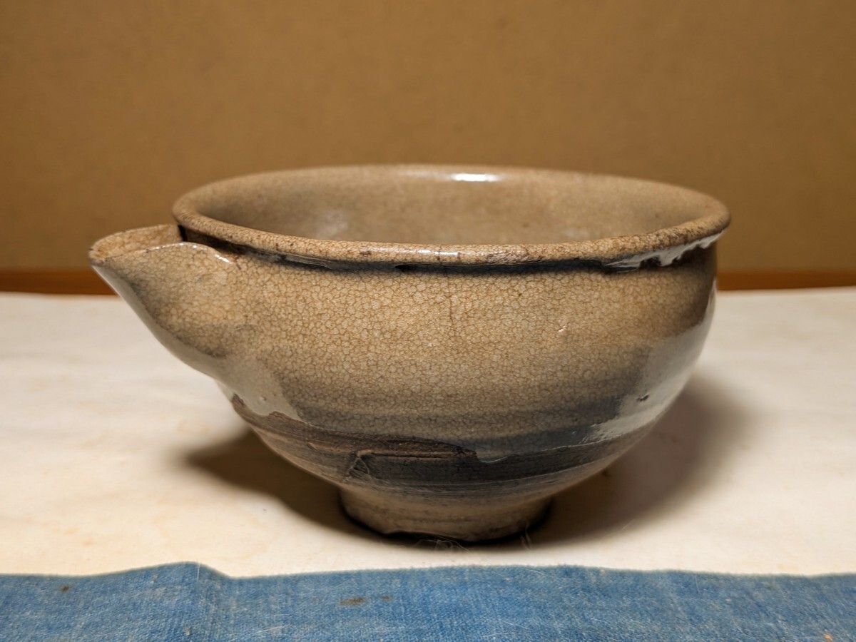【哲】【特別出品】手酌サイズの古唐津片口（伝世?桃山時(shí)代）