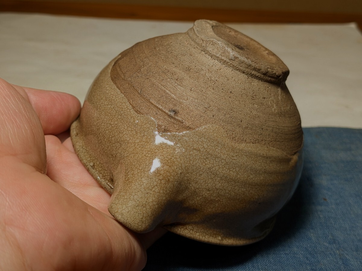 【哲】【特別出品】手酌サイズの古唐津片口（伝世?桃山時(shí)代）