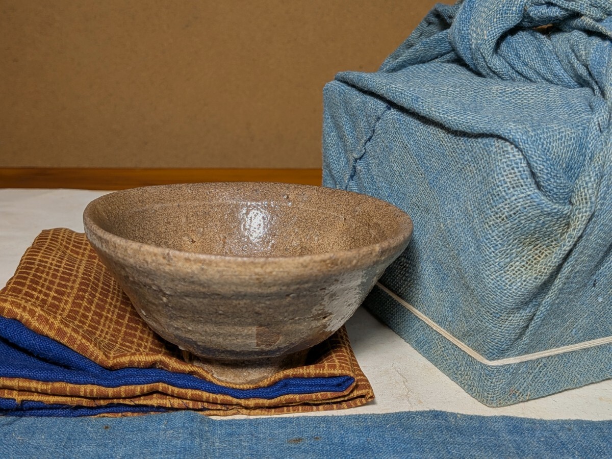 【哲】【特別出品】井戸形の古唐津盃（伝世?桃山時代）