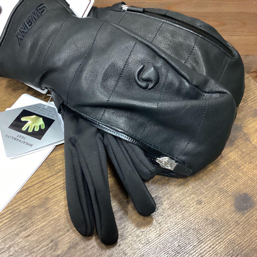グローブ　スノーグローブ　SWANY　レザー　革　レディース　スノーボード　S グローブ スノーグローブ SWANY レザー 革 レディース