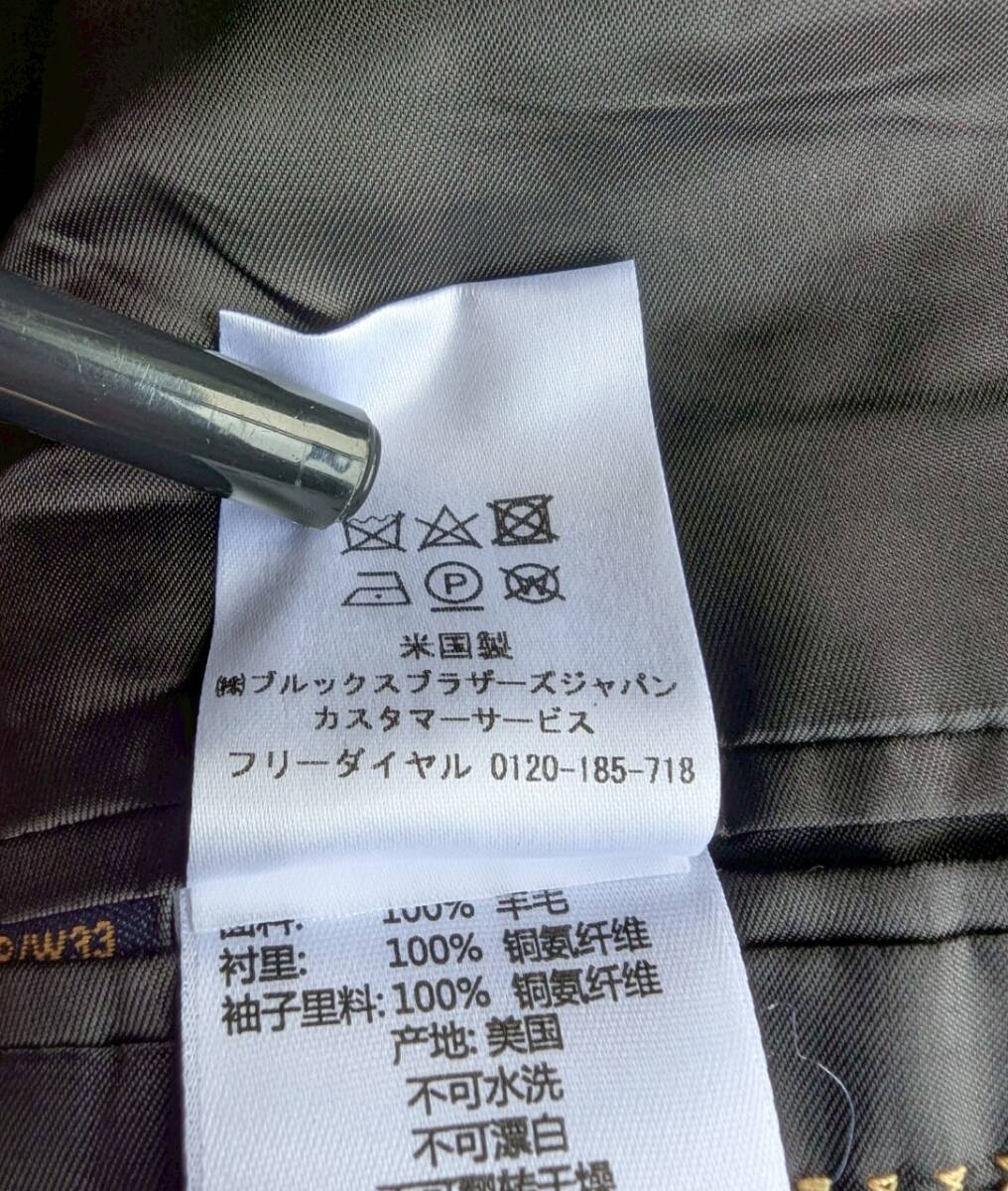★米国製★ ブルックスブラザーズ リージェント イタリア 高級生地 トラバルド・トーニャ ウール 1B ジャケット 39R Lサイズ相当_画像10