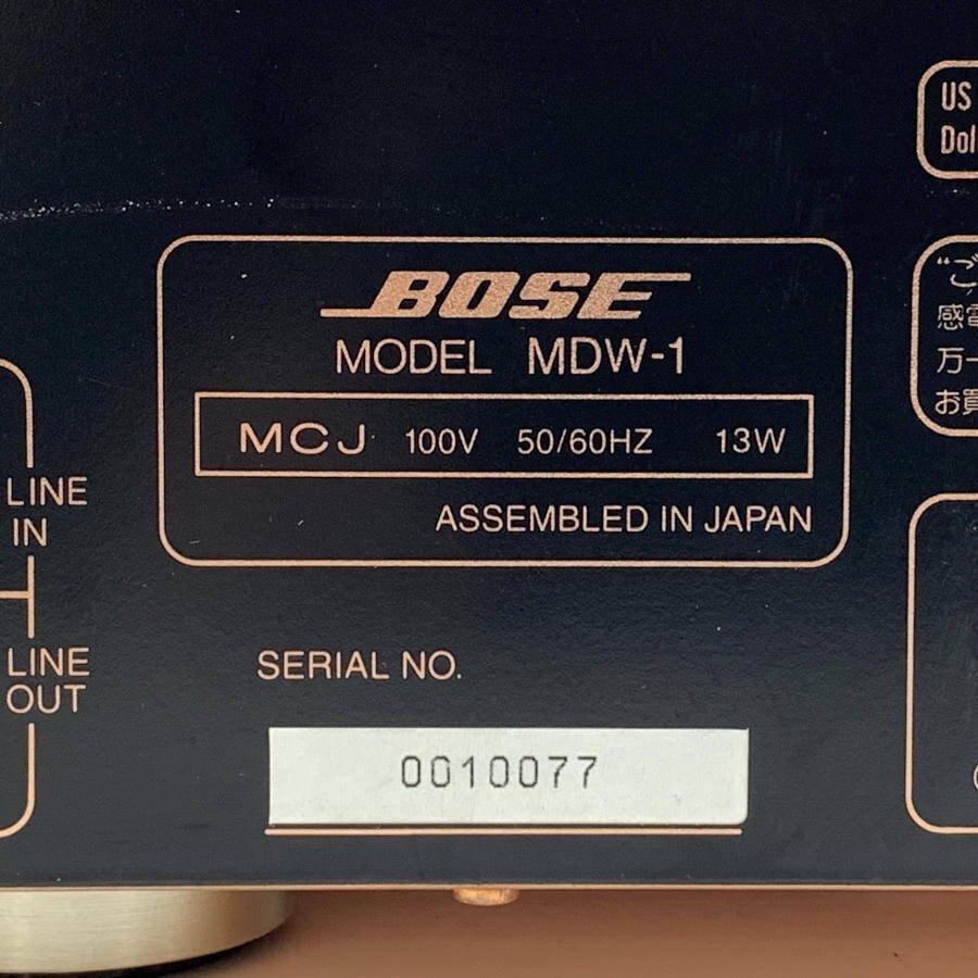 BOSE ボーズ MDW-1 MDデッキ プレーヤー/レコーダー◆ジャンク品