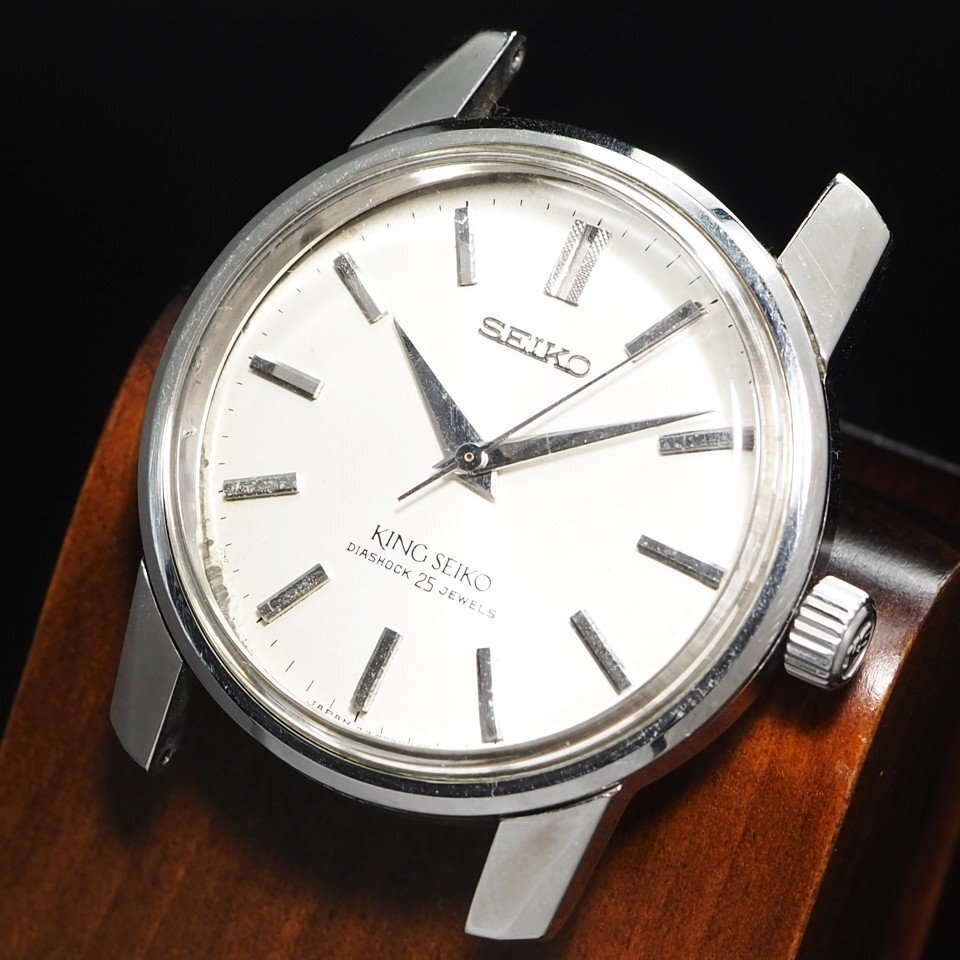 ■1円~■KING SEIKO KS キングセイコー 44-9990 セカンドモデル SS/革 手巻き メダリオンなし USED 稼働品 メンズ 腕時計 「26794」