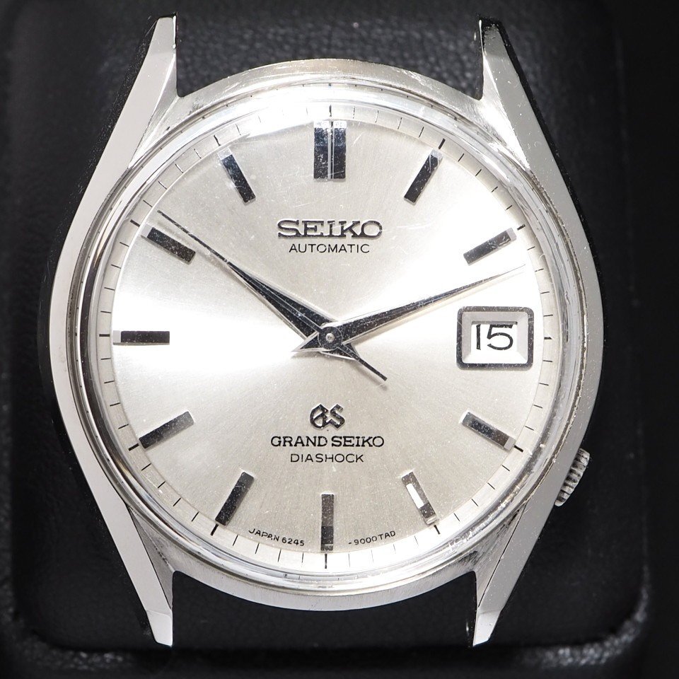 #1~ иен #GRANDSEIKO GS Grand Seiko DIASHOCK 6245-9001 SS самозаводящиеся часы автомат Date корпус только мужские наручные часы [26031]