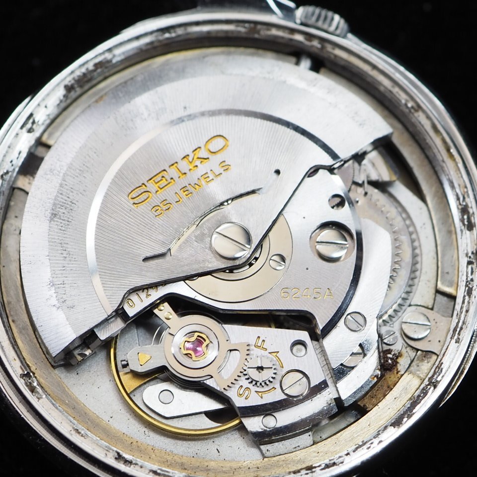 #1~ иен #GRANDSEIKO GS Grand Seiko DIASHOCK 6245-9001 SS самозаводящиеся часы автомат Date корпус только мужские наручные часы [26031]