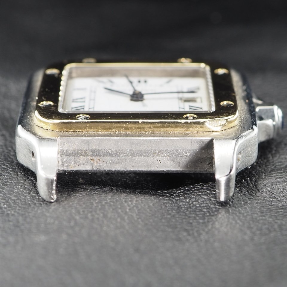 ■1円~/本體のみ■ Cartier カルティエ サントスガルベLM SS YG 自動巻き ローマンインデックス スクエア USED 稼働 腕時計 「26952」
