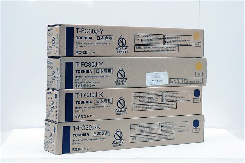 TOSHIBA T-FC30J-Y T-FC30J-K 2色4本セット