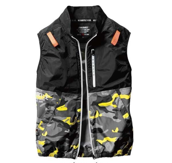 2024年最新 　XXL(3L)　イエローカモ　ベスト　 バートル 空調(diào)服　AC2014　【 服のみ】エアークラフト　【送料一律300円】