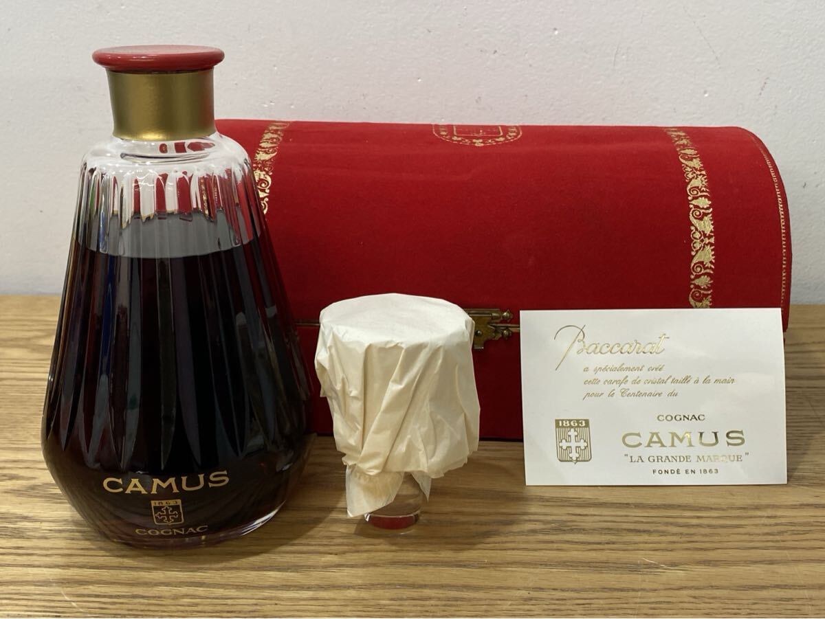 D5F016◆新古品◆ カミュ CAMUS バカラ カラフェ コニャック ブランデー 古酒 700ml ケース付き