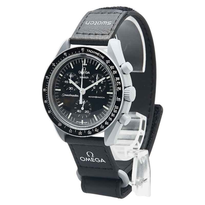  Omega × Swatch Speedmaster трансмиссия tu moon наручные часы SO33A100 кварц черный циферблат OMEGA × Swatch [ б/у ]