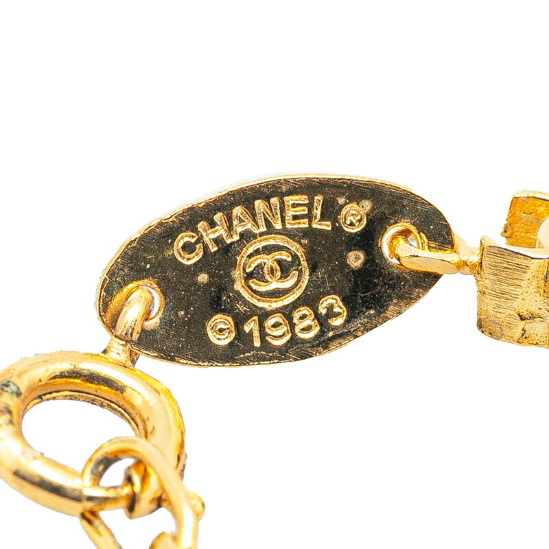 シャネル ミニ ココマーク ブレスレット ゴールド メッキ レディース CHANEL 【中古】