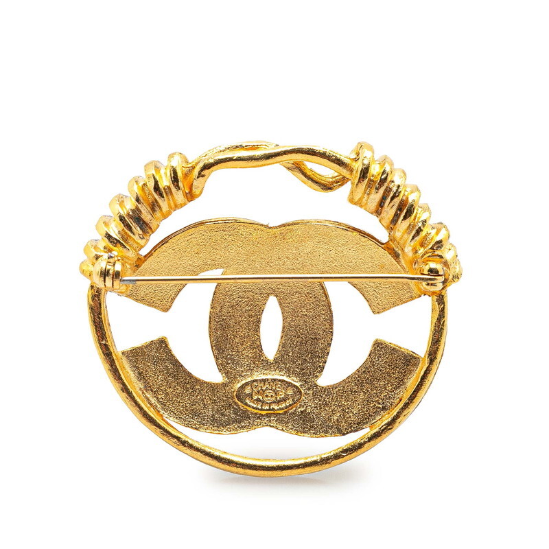 シャネル ヴィンテージ ココマーク ブローチ ゴールド メッキ レディース CHANEL 【中古】