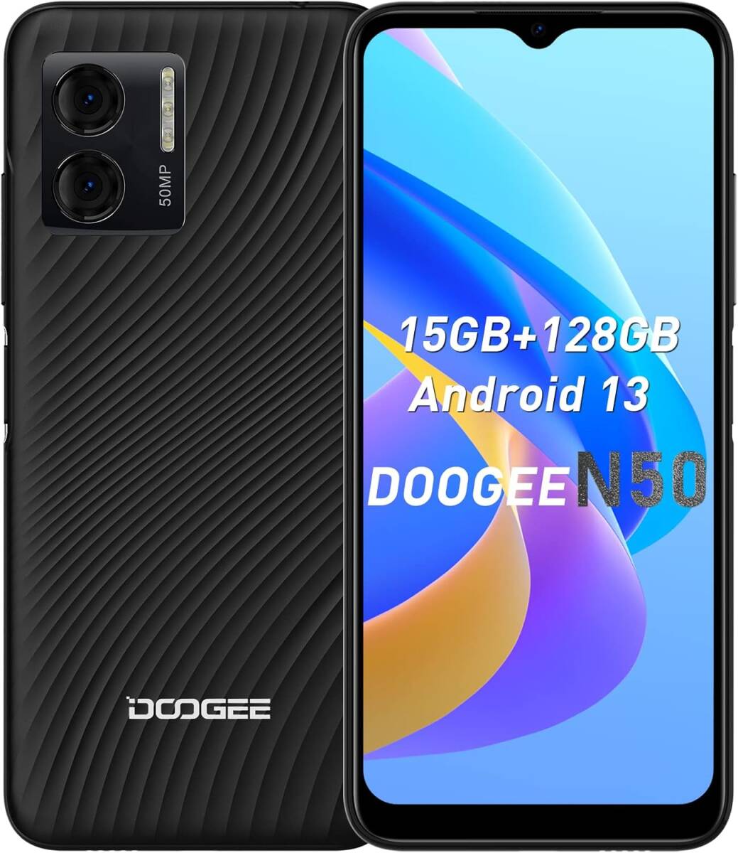 美品 SIMフリー DOOGEE N50 8GB ROM 128GB ブラック色 【楽天市場