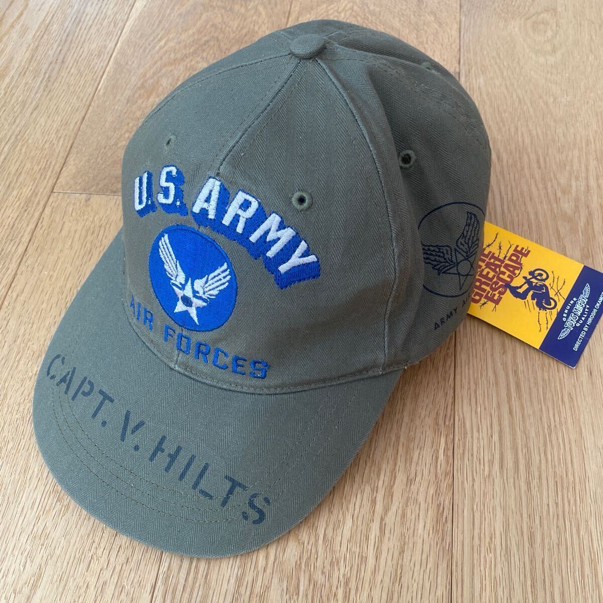 未使用タグ付き◎TOY'S Mc COY'S U.S.ARMY AIR FORCE キャップ　帽子　トイズマッコイ ミリタリー　ヘリンボーン　HBT リアルマッコイズ 