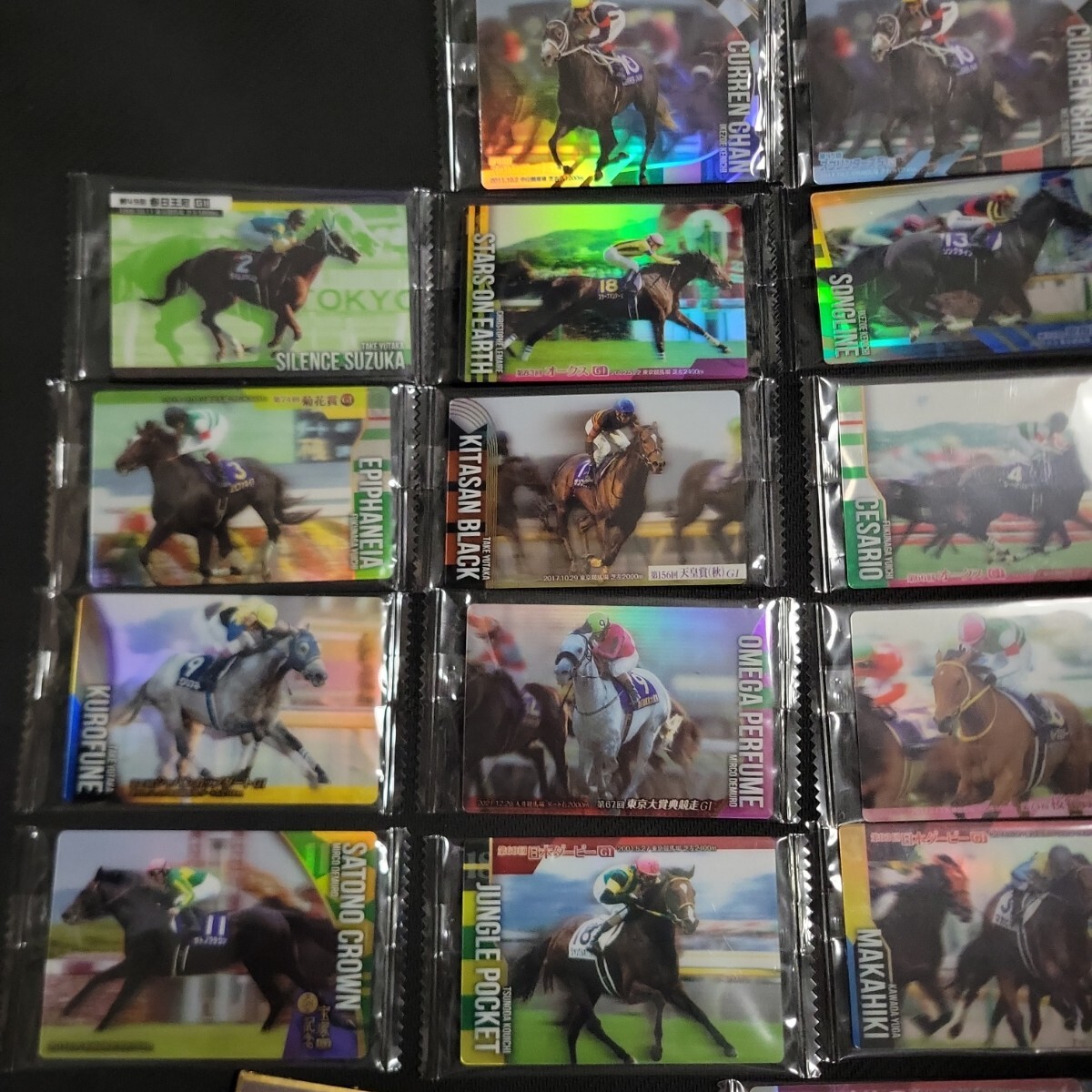 競馬 JRA ウエハース ノーマル ホロ加工 箔押しサイン 名馬全史