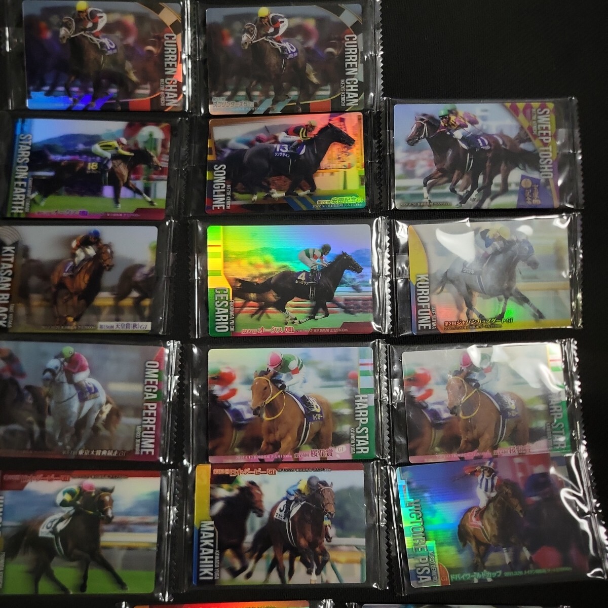 競馬 JRA ウエハース ノーマル ホロ加工 箔押しサイン 名馬全史