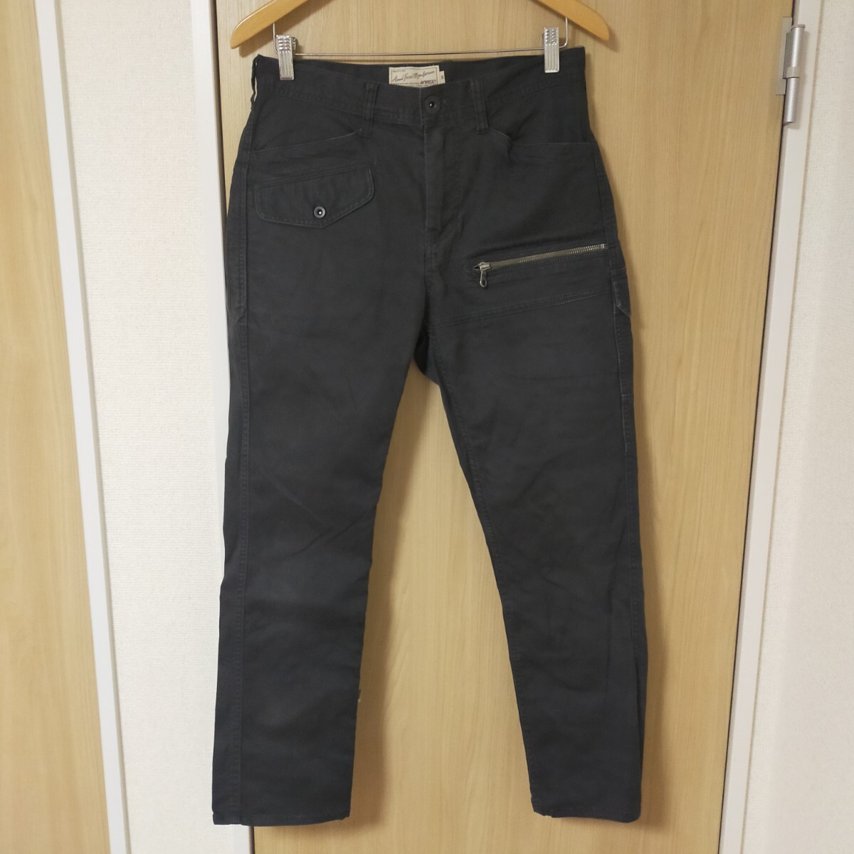 AVIREX アヴィレックス 6156101 STRETCH DOBBY 8POCKET PANTS ストレッチドビー8ポケット ミリタリーパンツ カーゴパンツ M ブラックカモ