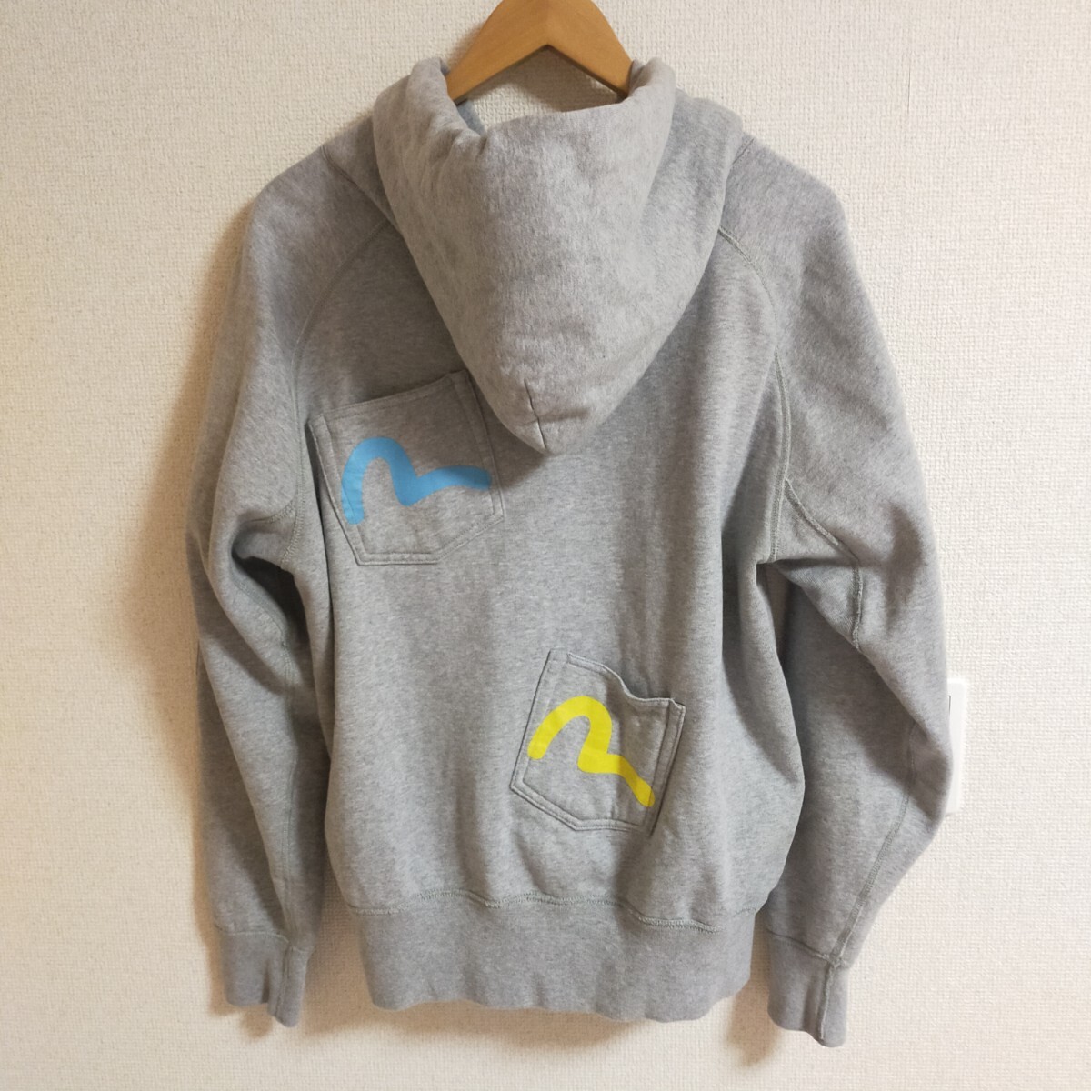 EVISU エヴィス 【希少モデル】 マルチポケット フルジップパーカー スウェットフーディ 40(L) グレー