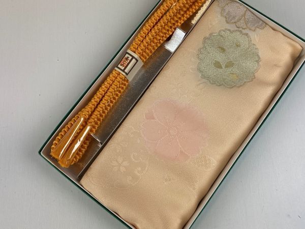 ▼三作▼送料無料 正絹 高級 帯揚げ・帯締めセット 日本製 C1596_画像1