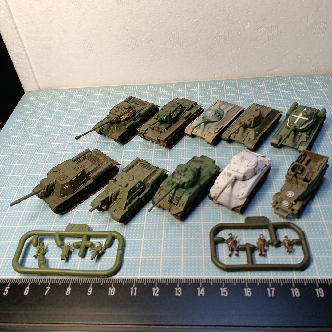 タカラ 1/144ワールドタンクミュージアム 連合軍車輌 10臺 シャーマン T-34 スターリン KV-1等 海洋堂