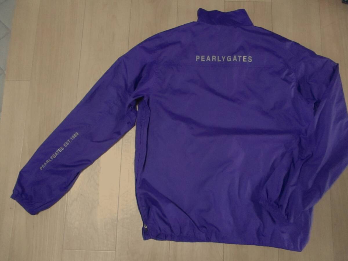 美品?パーリーゲイツ?ハーフジップウインドプルオーバー?紫色?サイズ４