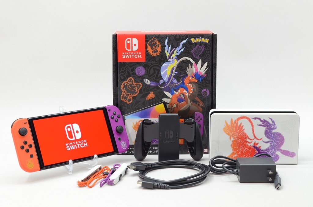 [ б/у ]Nintendo Switch иметь машина EL модель алый * violet выпуск [Joy-Con оригинал дизайн ] HEG-S-KEAAA