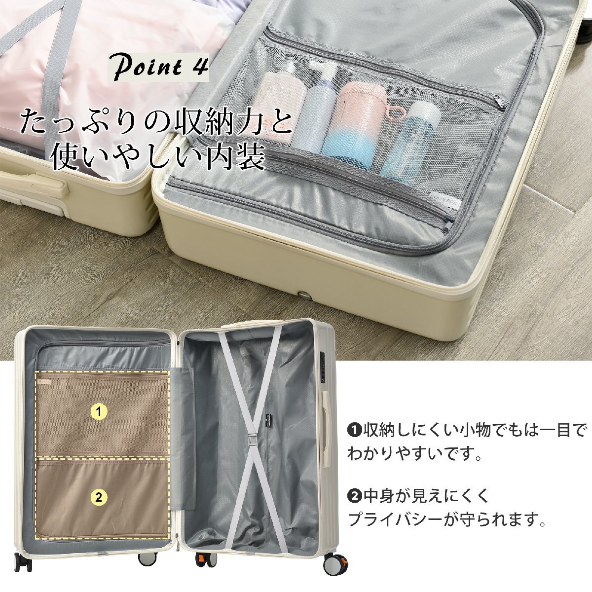 スーツケース キャリーバッグ キャリーケース Sサイズ 超軽量 TSAロック搭載 360度回転 ファスナー式 國際的 おしゃれ QD19