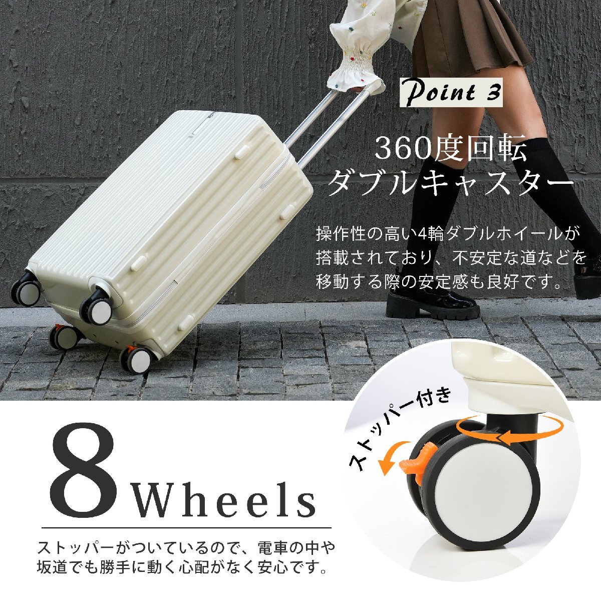 スーツケース キャリーバッグ キャリーケース Sサイズ 超軽量 TSAロック搭載 360度回転 ファスナー式 國際的 おしゃれ QD19
