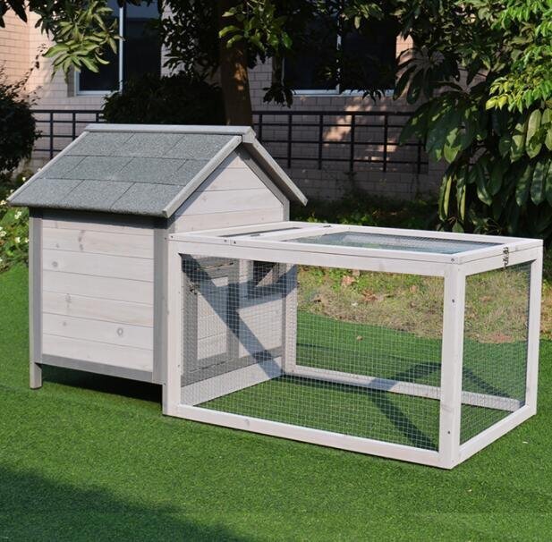 ウサギ ペット別荘ハウス 木制 ニワトリ小屋 飼育 アヒル 鳥かご キャットハウス 屋外養(yǎng)殖 庭用 通気性 掃除しやすい