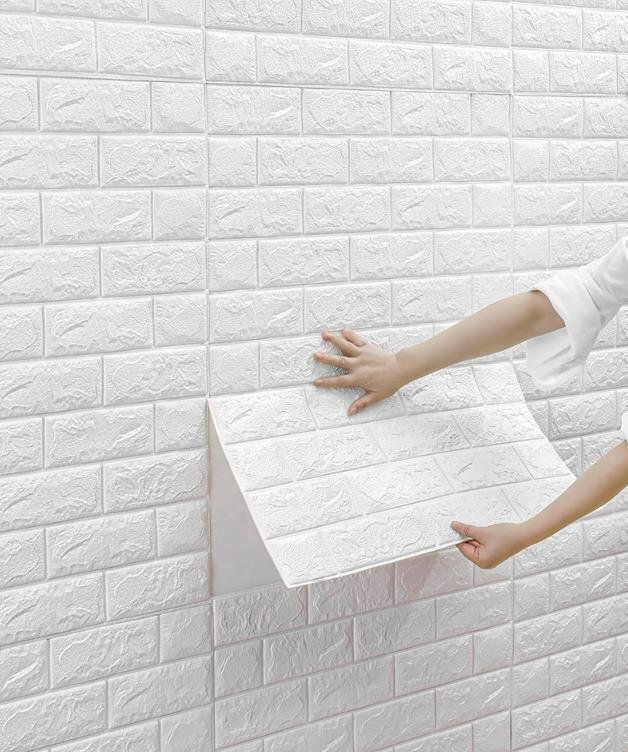 超人気☆未使用★50枚 70cm×77cm 厚さ4mm 背景壁 3D立體レンガ模様壁紙 防水 汚い防止 カビ防止 エコ素材