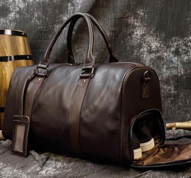  сумка "Boston bag" натуральная кожа мужской большая вместимость обувь inserting имеется низ шпилька имеется кожа машина внутри принесенный дорожная сумка независимый телячья кожа путешествие сумка Golf сумка командировка 