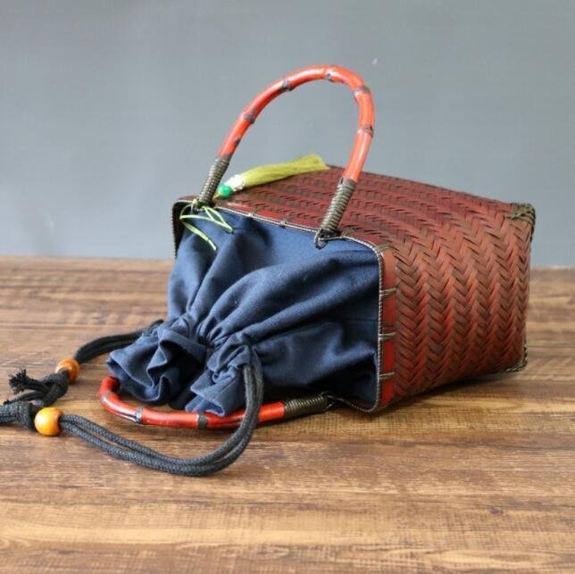 新品★*收納籃*收納*竹編細工籠*竹細工*竹工蕓*手作り*竹かごだけです*工蕓品