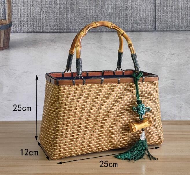 ★新入荷★*手作り 藤編 収納籃 収納ボックス 茶道具 手提げかご