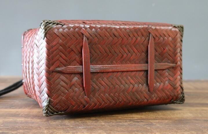 新品★*收納籃*收納*竹編細工籠*竹細工*竹工蕓*手作り*竹かごだけです*工蕓品